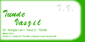 tunde vaszil business card